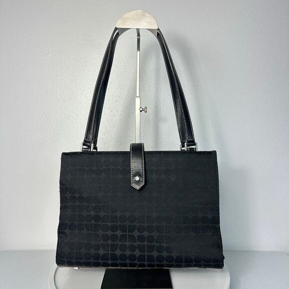 Kate Spade Bag Vintage Tote Shoulder Bag Nylon Fabric Leather Black - Picture 3 of 13